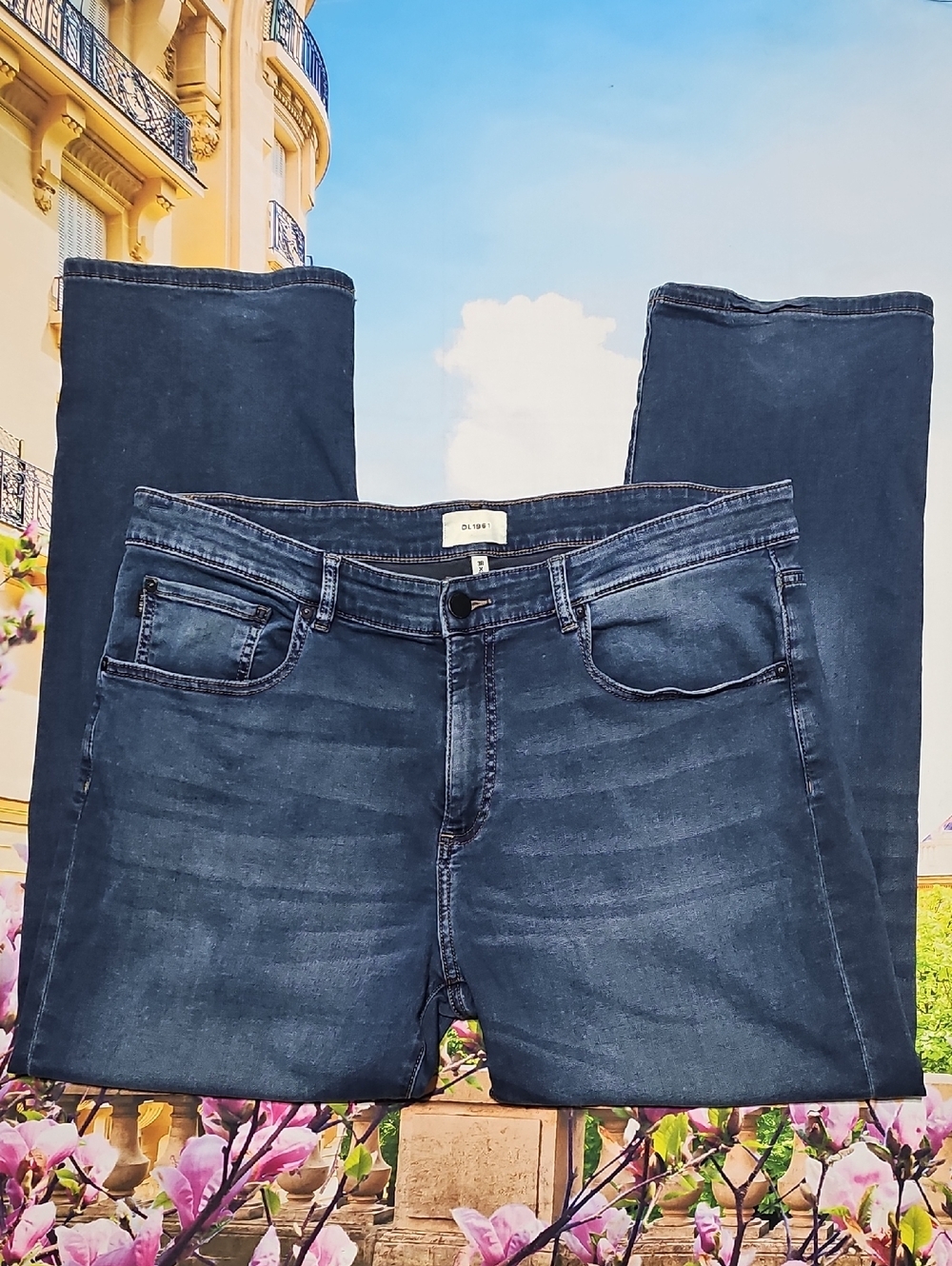 DL1961 Dark Blue Relaxed Straight Jeans Size 38x30